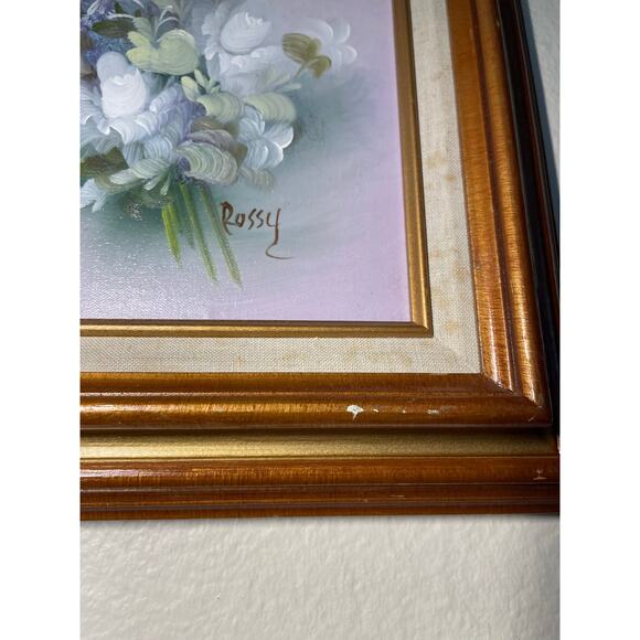 Rossy Vintage Original Floral Oil Painting - Picture 12 of 12